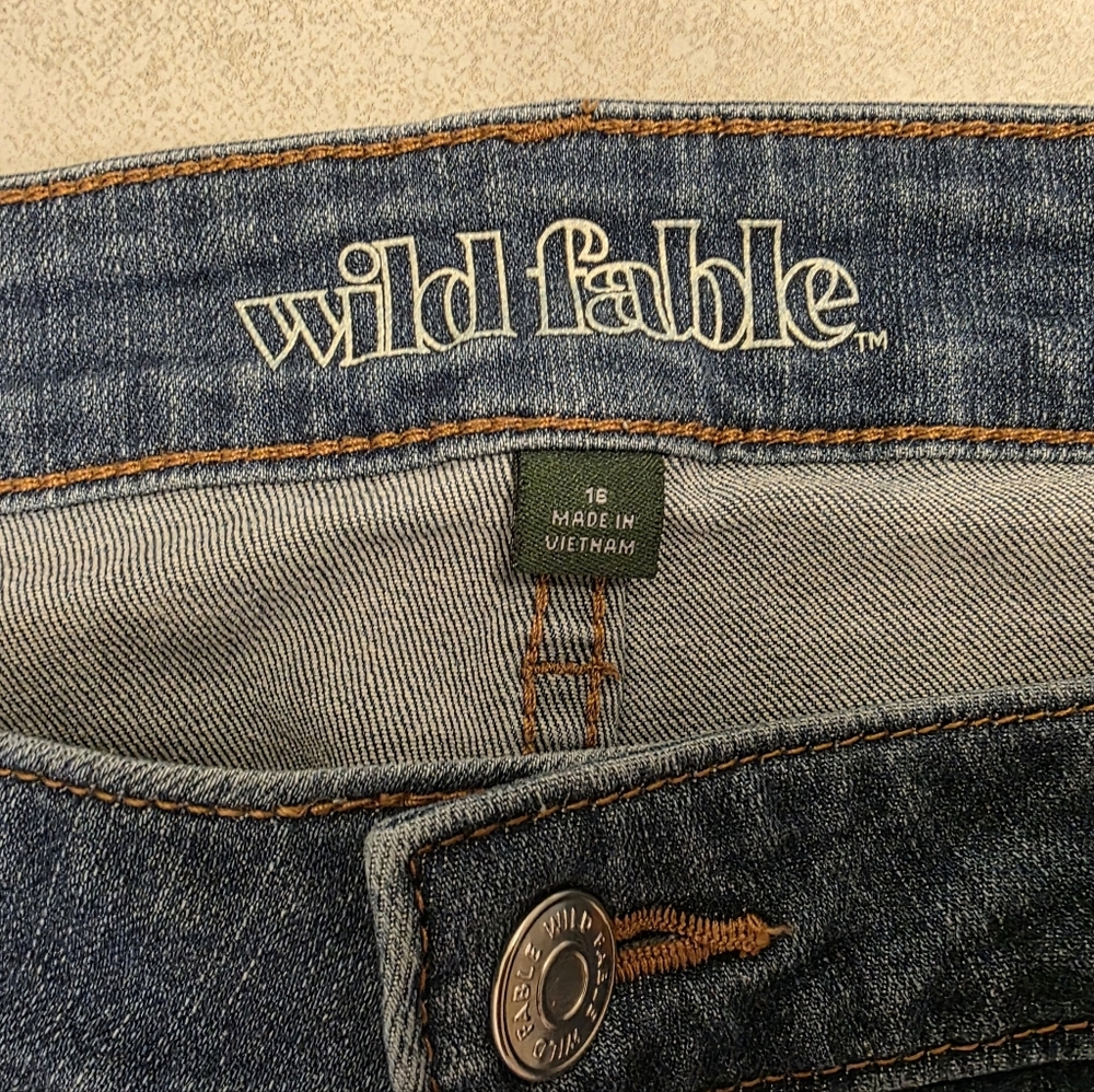 Wild Fable Skinny Jeans in Stretch Denim Size 16-  Classic Blue Worn-in Look - Picture 4 of 4